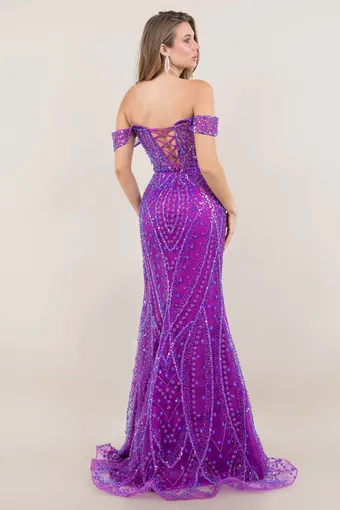 Cinderella Couture 8516J Rhiestone Glam Tulle Gown #12 backface vertical thumbnail