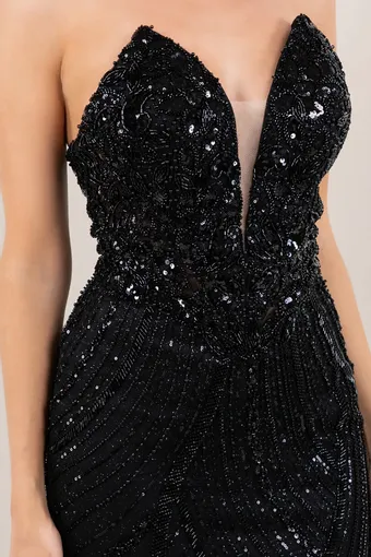 Cinderella Couture 8517J Rhiestone Glam Tulle Gown #16 frontface vertical cropped thumbnail