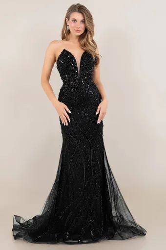 Cinderella Couture 8517J Rhiestone Glam Tulle Gown #8 frontface vertical thumbnail