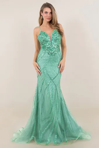 Cinderella Couture 8517J Rhiestone Glam Tulle Gown #3 frontface vertical thumbnail