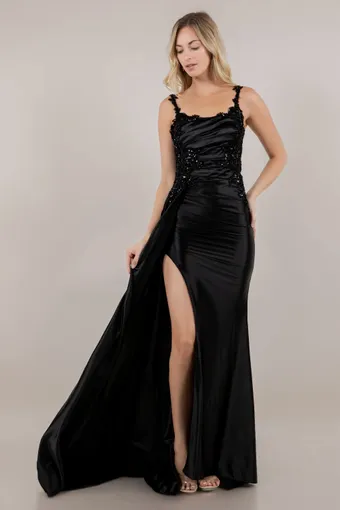 Cinderella Couture 8523J Embo Lace Satin Drape #5 frontface vertical thumbnail