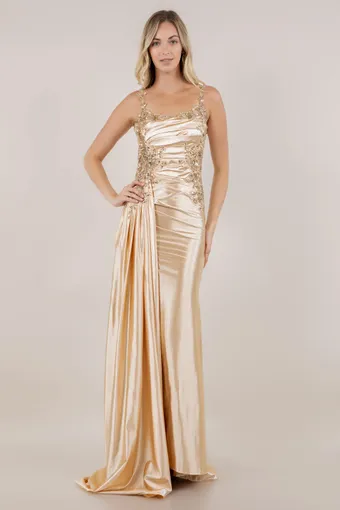 Cinderella Couture 8523J Embo Lace Satin Drape #0 default frontface vertical thumbnail