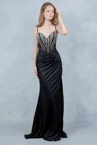 Cinderella Couture 8562J Shimmer Satin Rhinestone Glam #13 frontface vertical thumbnail