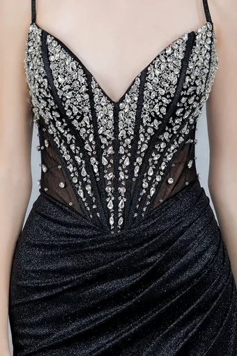 Cinderella Couture 8562J Shimmer Satin Rhinestone Glam #22 frontface vertical cropped thumbnail