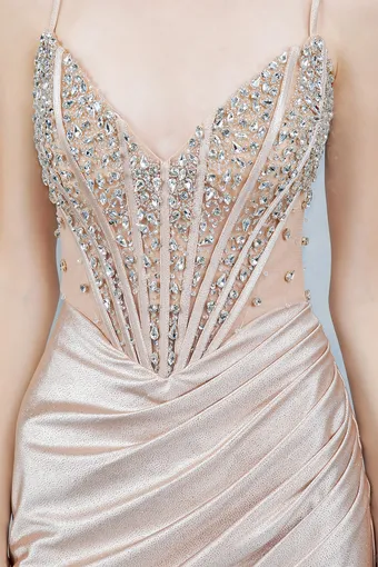 Cinderella Couture 8562J Shimmer Satin Rhinestone Glam #20 frontface vertical cropped thumbnail