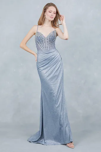 Cinderella Couture 8562J Shimmer Satin Rhinestone Glam #15 frontface vertical thumbnail