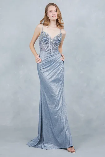 Cinderella Couture 8562J Shimmer Satin Rhinestone Glam #3 frontface vertical thumbnail