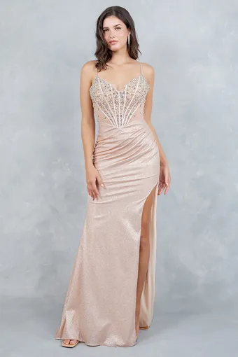 Cinderella Couture 8562J Shimmer Satin Rhinestone Glam #0 default frontface vertical thumbnail