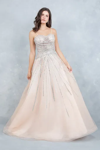 Cinderella Couture 8569J Rhinestone Glam A Line Gown #2 frontface vertical thumbnail