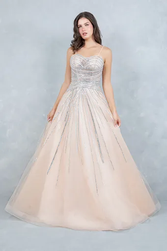 Cinderella Couture 8569J Rhinestone Glam A Line Gown #1 frontface vertical thumbnail