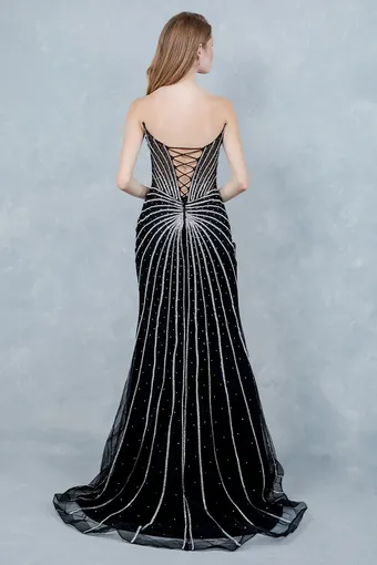 Cinderella Couture 8576J Glam Rhinestone Tulle Gown #14 backface vertical thumbnail