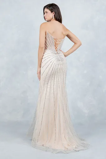 Cinderella Couture 8576J Glam Rhinestone Tulle Gown #13 backface vertical thumbnail