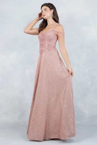 Cinderella Couture 8581J Shimmer Satin Beaded A Line #1 frontface vertical thumbnail