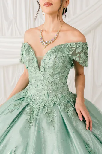 Cinderella Couture 8045J 3D Applique Lace On Tulle #3 frontface vertical cropped thumbnail