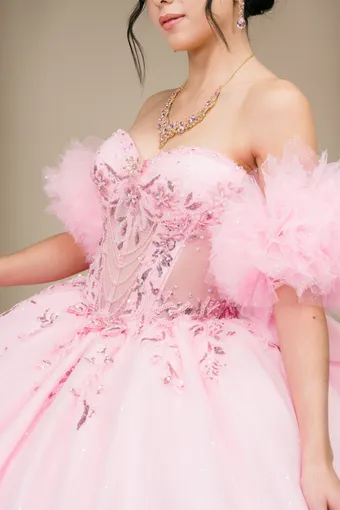 Cinderella Couture 8380JQ 3D Embo Beads Lace On Tulle #18 frontface vertical cropped thumbnail