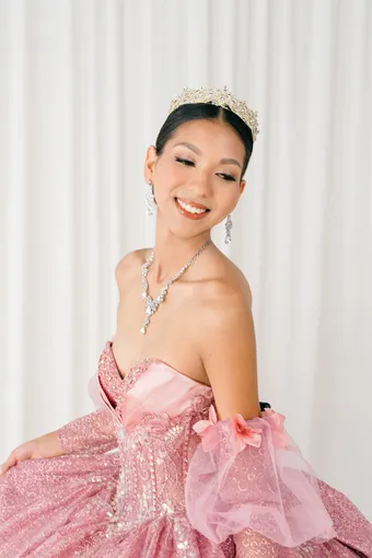 Cinderella Couture 8385JQ 3D Applique Lace Embo Beades On Tulle #12 frontface vertical cropped thumbnail