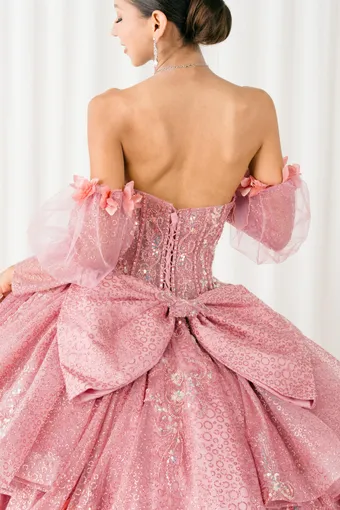 Cinderella Couture 8385JQ 3D Applique Lace Embo Beades On Tulle #15 backface vertical cropped thumbnail