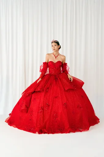 Cinderella Couture 8385JQ 3D Applique Lace Embo Beades On Tulle #0 default frontface vertical thumbnail