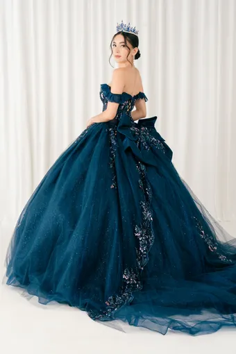 Cinderella Couture 8440JQ 3D Applique Lace Embo Beades On Tulle #1 default backface vertical thumbnail