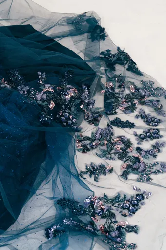 Cinderella Couture 8440JQ 3D Applique Lace Embo Beades On Tulle #4 vertical cropped thumbnail