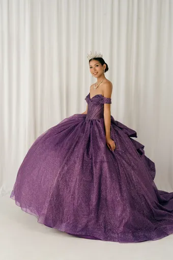 Cinderella Couture 8460JQ Rhinestone Beaded On Poly Glitter #3 frontface vertical thumbnail