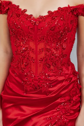 Cinderella Couture 8181JS Embo Lace Satin #21 frontface vertical cropped thumbnail