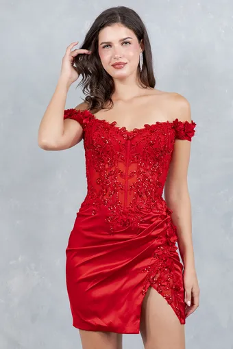 Cinderella Couture 8181JS Embo Lace Satin #12 frontface vertical thumbnail