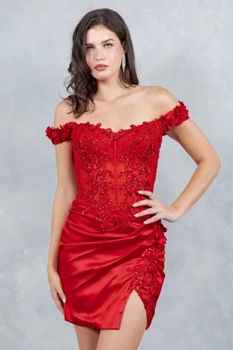 Cinderella Couture 8181JS Embo Lace Satin #1 frontface vertical thumbnail