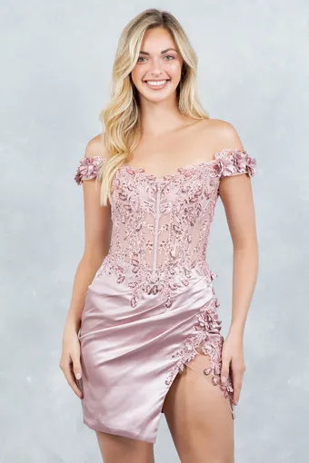 Cinderella Couture 8181JS Embo Lace Satin #6 frontface vertical thumbnail