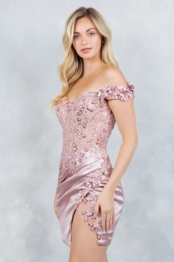 Cinderella Couture 8181JS Embo Lace Satin #5 frontface vertical thumbnail