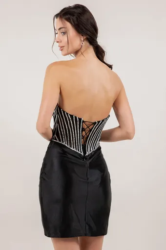 Cinderella Couture 8509JS Satin Rhinestone Strips #8 default backface vertical thumbnail