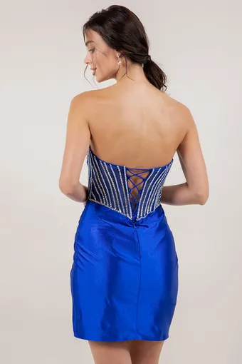 Cinderella Couture 8509JS Satin Rhinestone Strips #7 backface vertical thumbnail