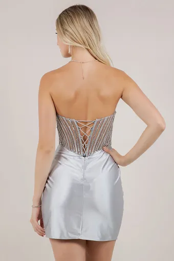 Cinderella Couture 8509JS Satin Rhinestone Strips #6 backface vertical thumbnail