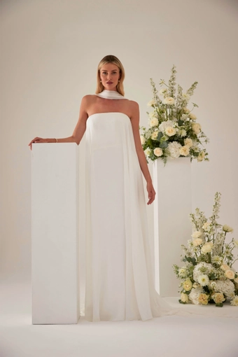 Sassi Holford #Dana Chiffon Overdress #0 default frontface vertical thumbnail