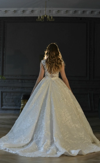 Olivia Bottega 2 in 1 Lace Wedding Dress Airis with Detachable Skirt #15 backface vertical thumbnail