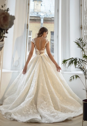 Olivia Bottega 2 in 1 Lace Wedding Dress Airis with Detachable Skirt #11 default backface vertical thumbnail