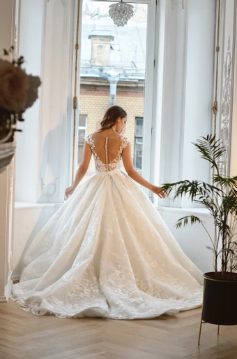 Olivia Bottega 2 in 1 Lace Wedding Dress Airis with Detachable Skirt #12 backface vertical thumbnail