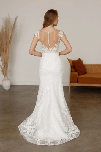 Olivia Bottega 2 in 1 Lace Wedding Dress Airis with Detachable Skirt #9 backface vertical thumbnail