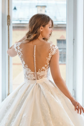 Olivia Bottega 2 in 1 Lace Wedding Dress Airis with Detachable Skirt #24 backface vertical cropped thumbnail