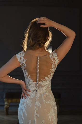 Olivia Bottega 2 in 1 Lace Wedding Dress Airis with Detachable Skirt #23 backface vertical cropped thumbnail