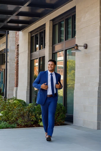 Metro Collection Style Indigo Metro Suit #1 frontface vertical thumbnail