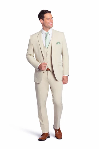 Metro Collection Style Tan Metro Suit #2 frontface vertical thumbnail
