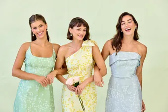 Lula Kate Style #Jane Flute Daisy Jacquard Tea Green Atwood Straight Tea Length #0 thumbnail