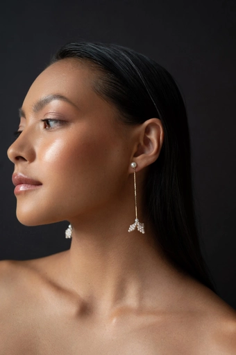Jenny Yoo AB05 Harper Strands Earring #0 default vertical thumbnail