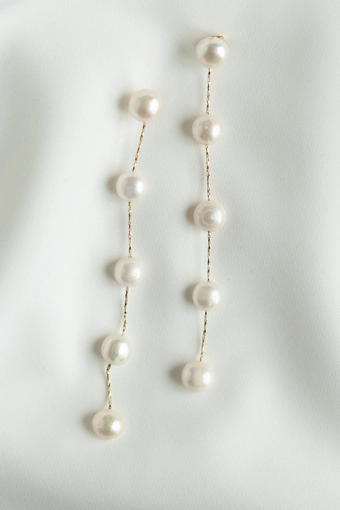 Jenny Yoo J1232 Hudson Multi Pearl Drop Earring #5 vertical thumbnail