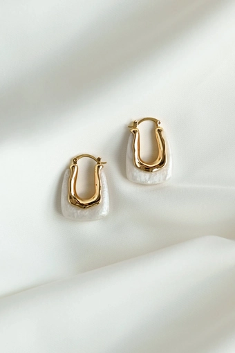 Jenny Yoo J1233 Rana Gold Resin Earring #3 vertical thumbnail