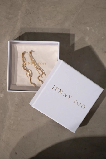 Jenny Yoo J1234 Hunter Rhinestone Drop Earring #1 vertical thumbnail