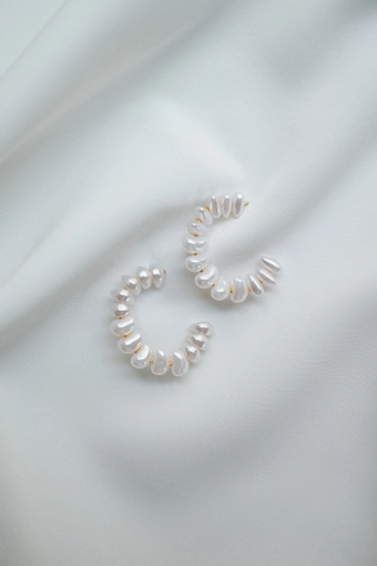 Jenny Yoo J1253 Monaco Pearl Hoop Earring #1 vertical thumbnail