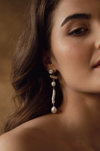 Jenny Yoo J2231 Esme Pearl Statement Earring #0 default vertical thumbnail