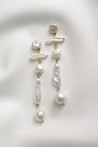 Jenny Yoo J2231 Esme Pearl Statement Earring #1 vertical thumbnail